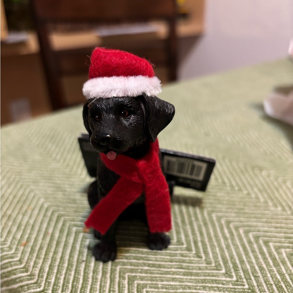 Beautiful brand new black dog ornament